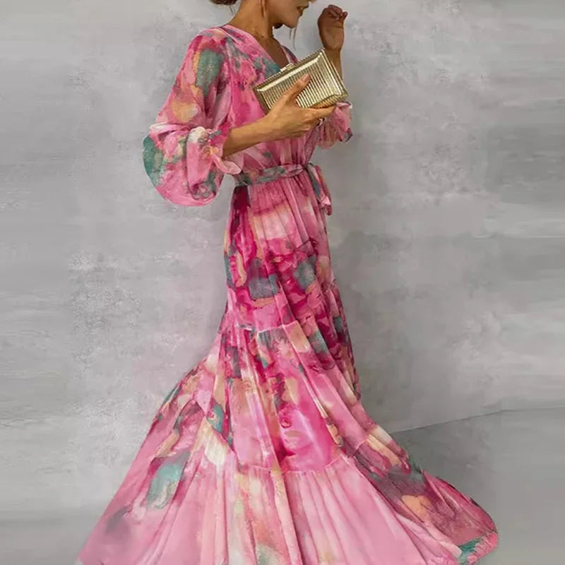 Sophie | Elegant Floral Wedding Guest Maxi Dress