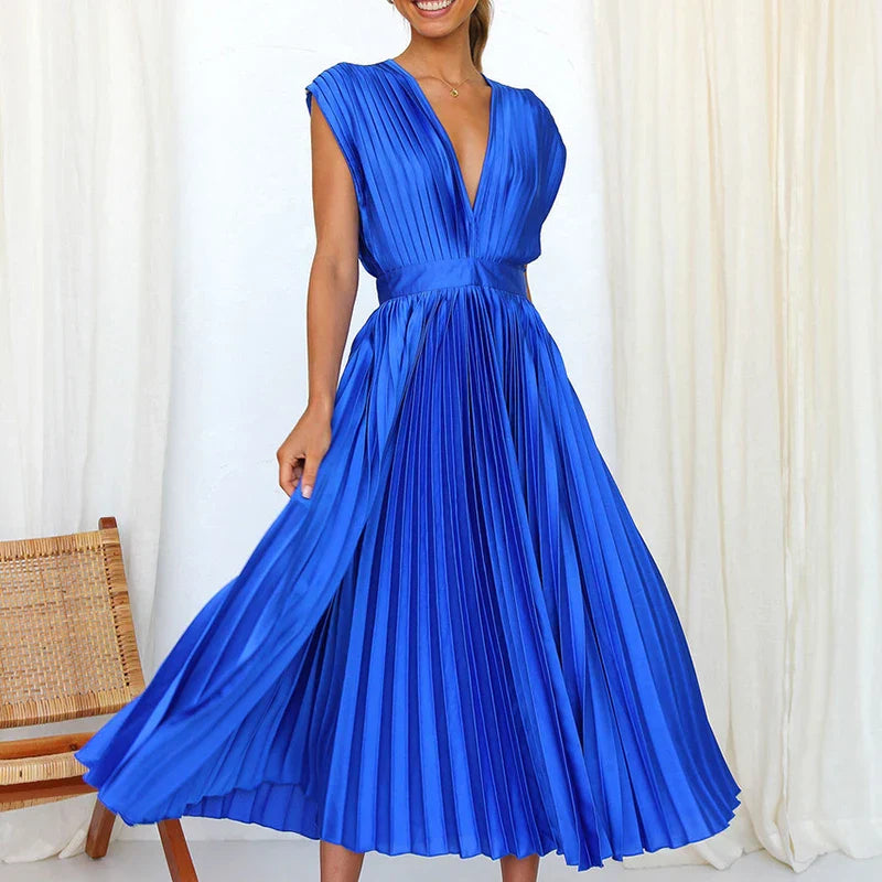 Chloe™ | Elegant Silk Midi Dress