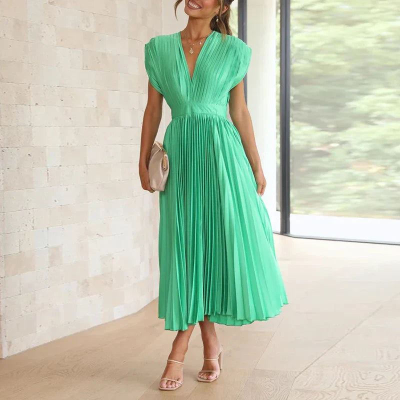 Chloe™ | Elegant Silk Midi Dress
