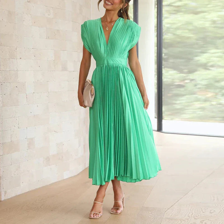 Chloe™ | Elegant Silk Midi Dress
