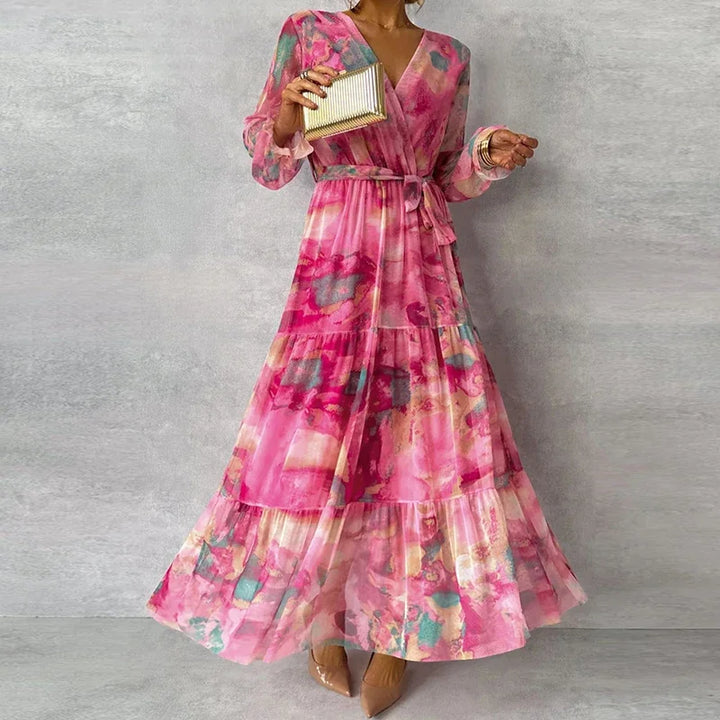 Sophie | Elegant Floral Wedding Guest Maxi Dress