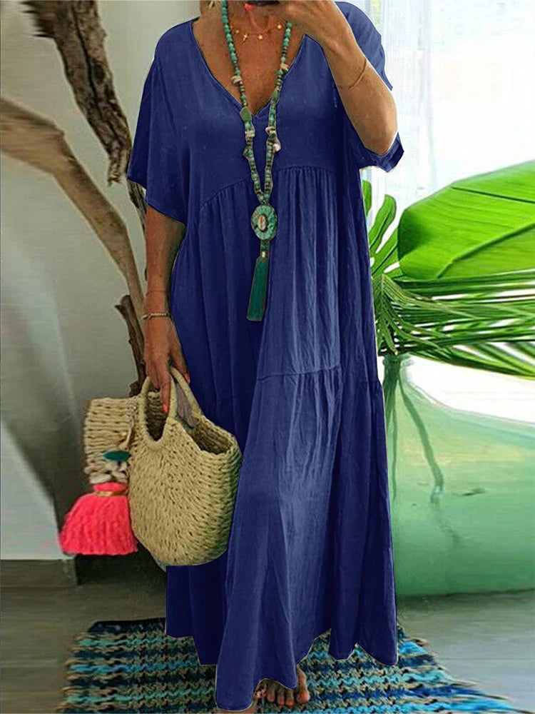 Cleopatra | Elegant Pleated Summer Midi Dress
