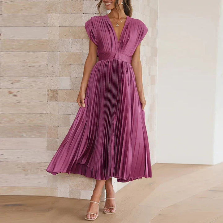 Chloe™ | Elegant Silk Midi Dress