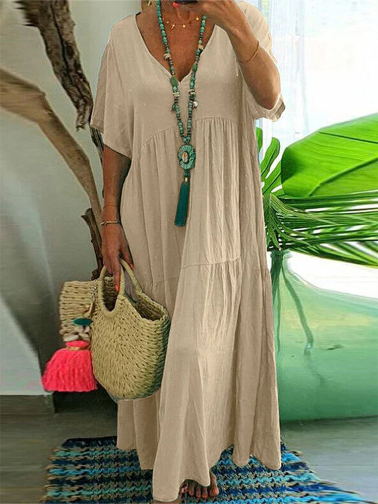 Cleopatra | Elegant Pleated Summer Midi Dress