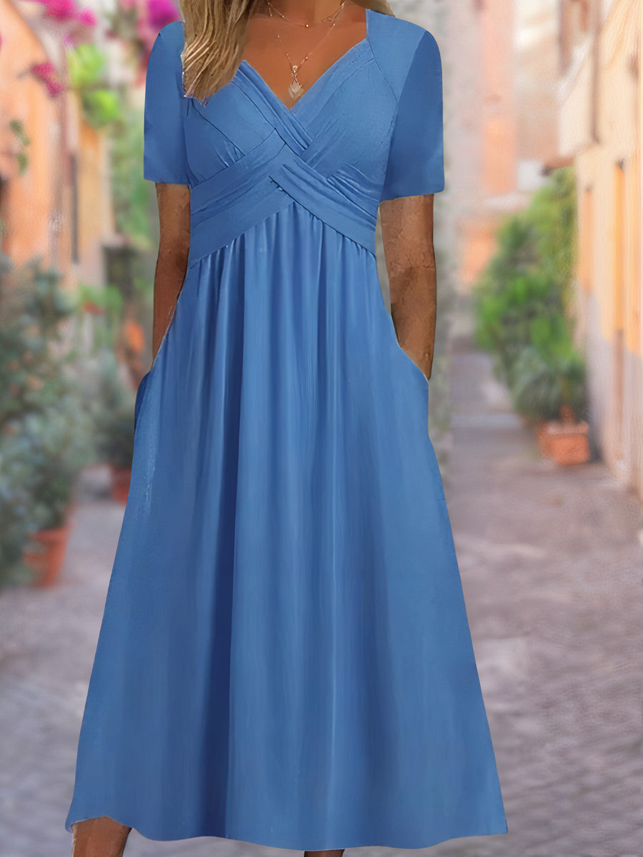 Sylvia | V-Neck Tummy-Covering Dress