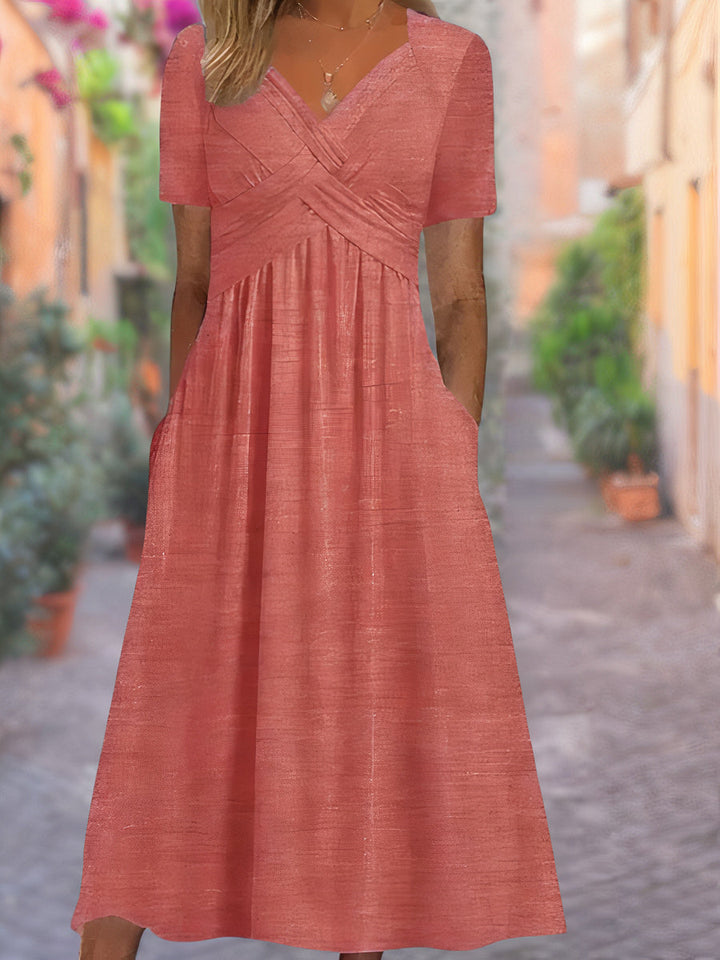 Sylvia | V-Neck Tummy-Covering Dress