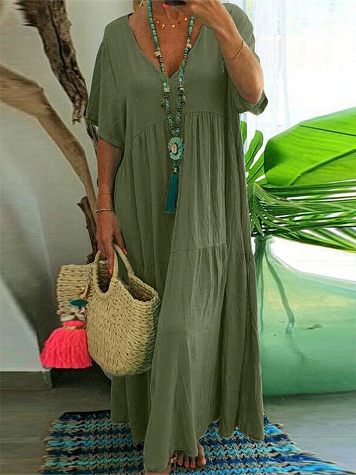 Cleopatra | Elegant Pleated Summer Midi Dress