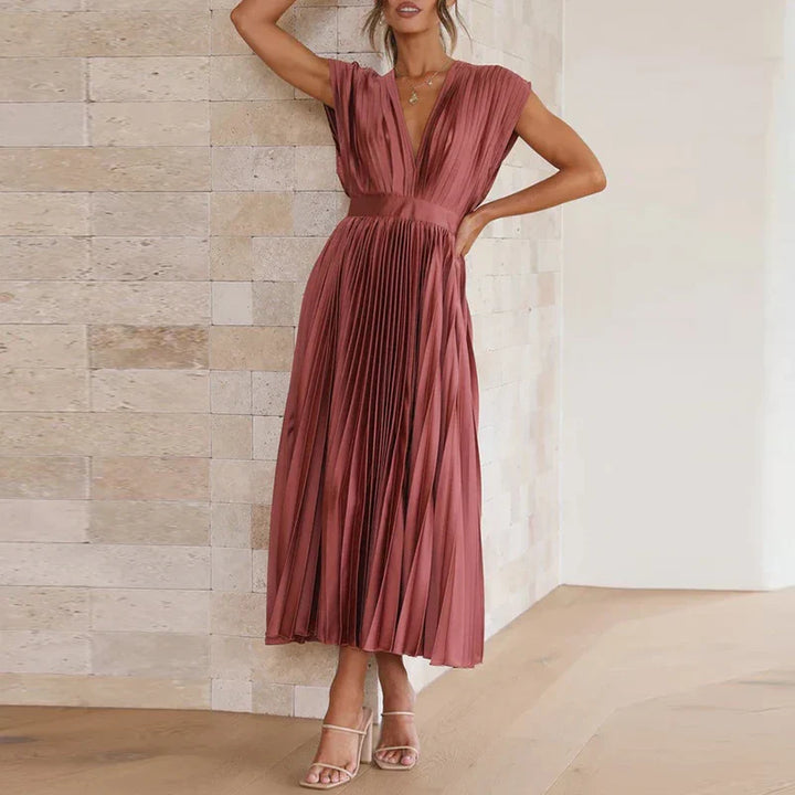 Chloe™ | Elegant Silk Midi Dress