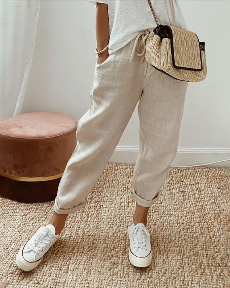 Zara | Lightweight Anti-Sweat Linen Trousers