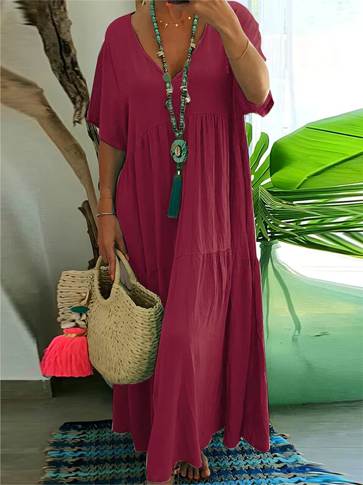 Cleopatra | Elegant Pleated Summer Midi Dress
