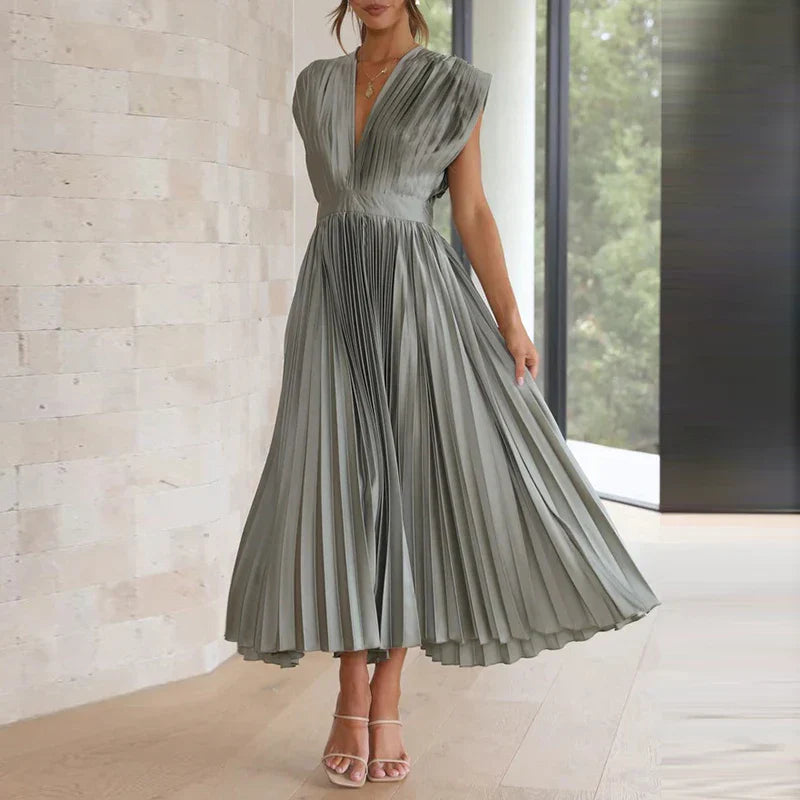 Chloe™ | Elegant Silk Midi Dress