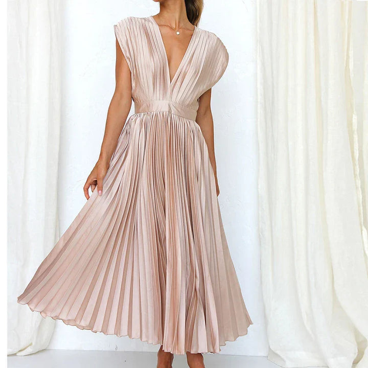 Chloe™ | Elegant Silk Midi Dress