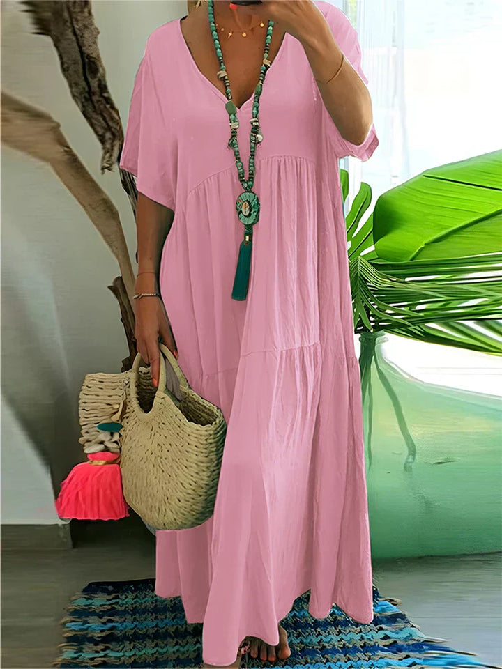 Cleopatra | Elegant Pleated Summer Midi Dress