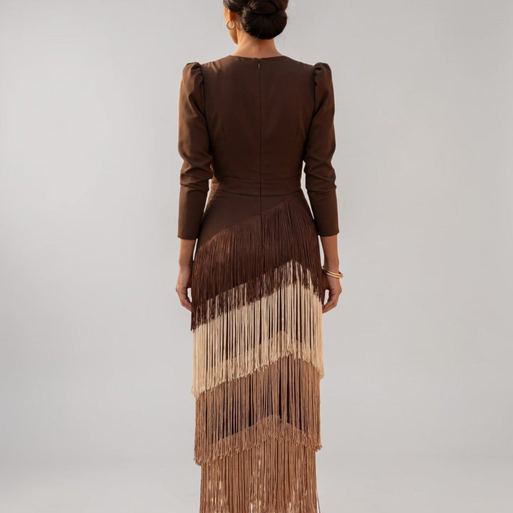 Sofia™ | Fringe V-Neck Dress
