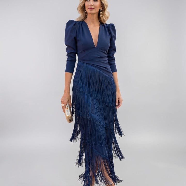 Sofia™ | Fringe V-Neck Dress