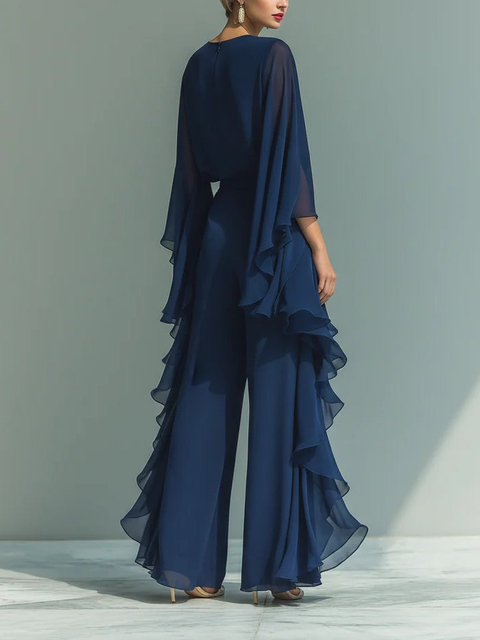 Mave | Navy Chiffon Set