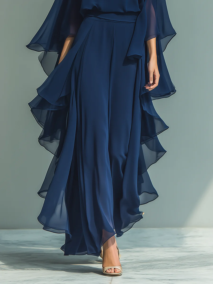 Mave | Navy Chiffon Set