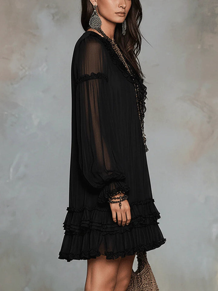 Oriella™ | Elegant Ruffle Mini Dress