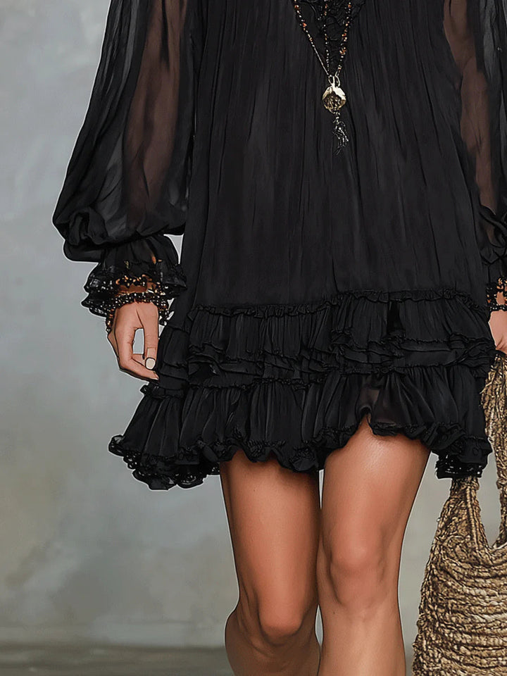 Oriella™ | Elegant Ruffle Mini Dress