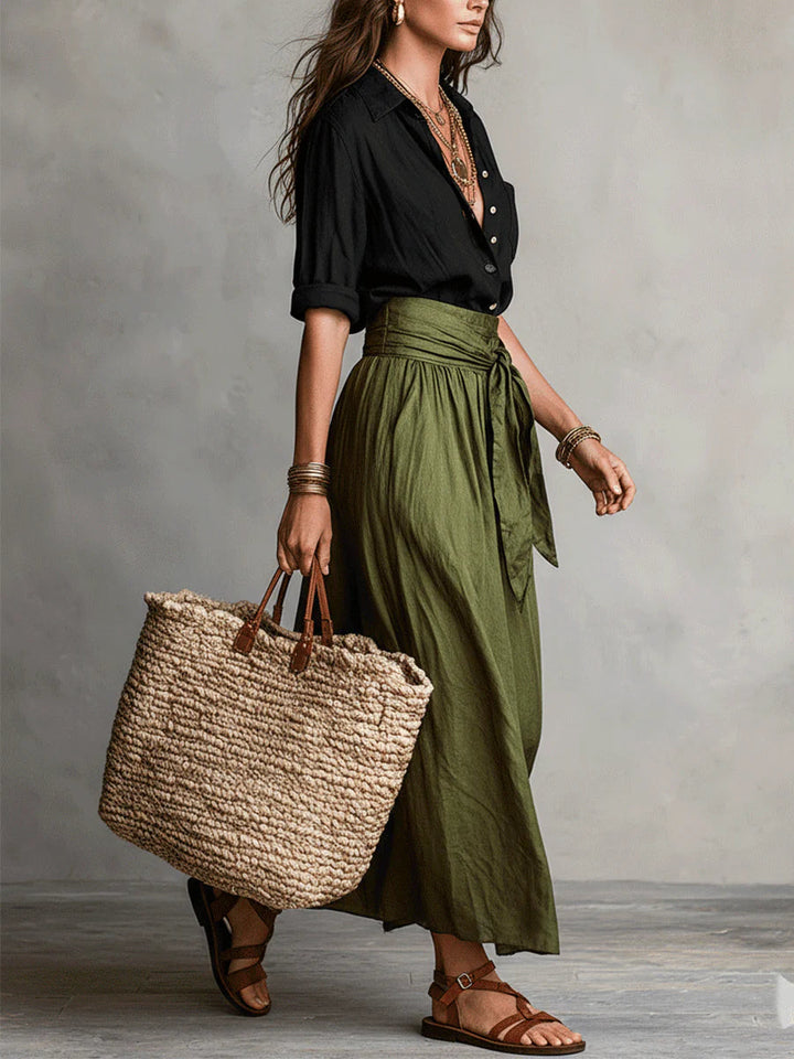Vera™ | Two-Piece Top and Midi Skirt Set