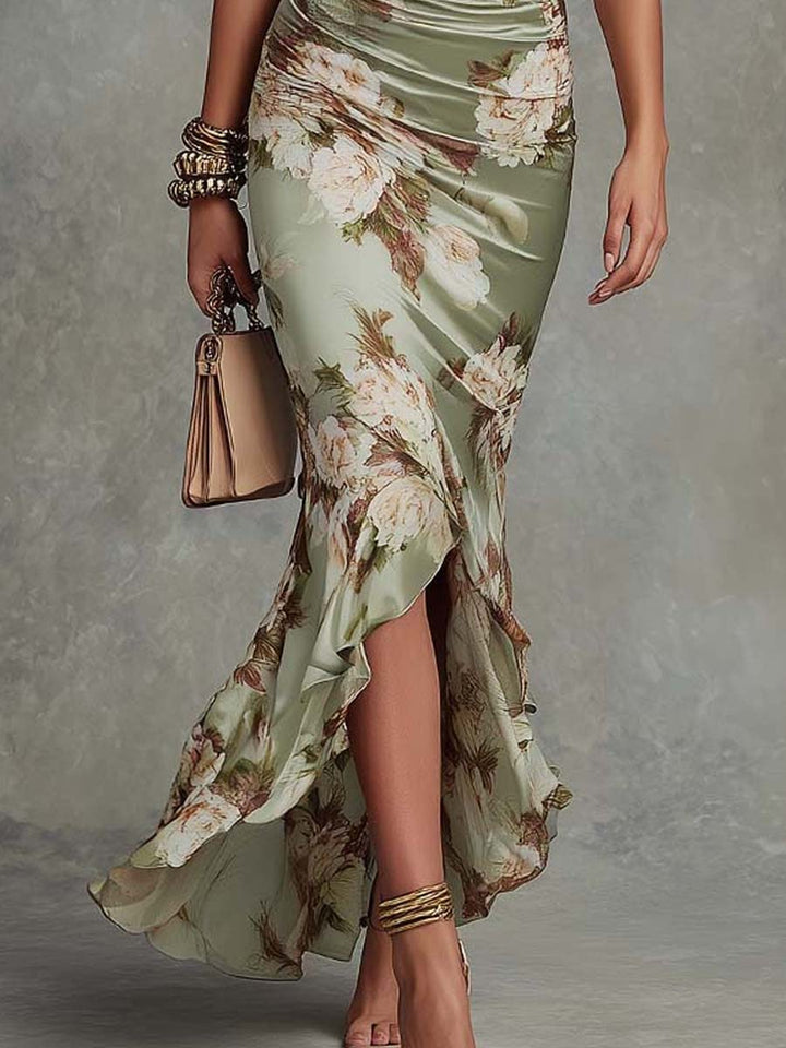 Kassy™ | Floral Ruffle Maxi Dress