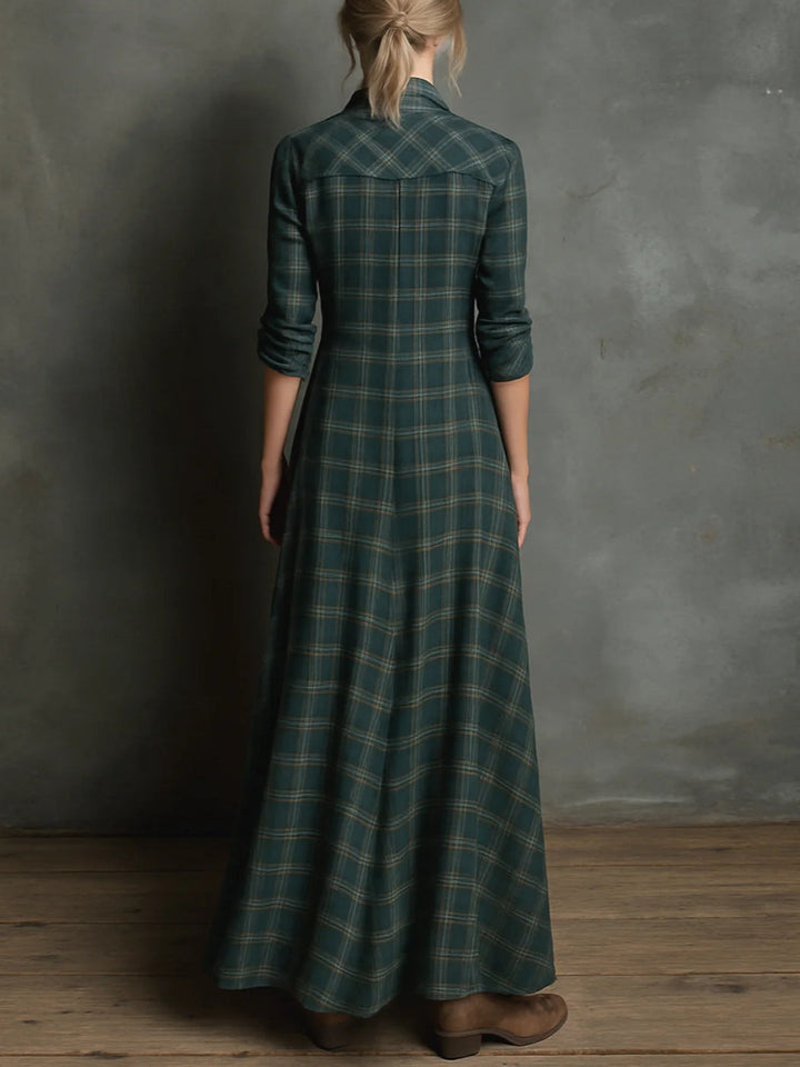 Valentina™ | Classic Plaid Shirt Dress