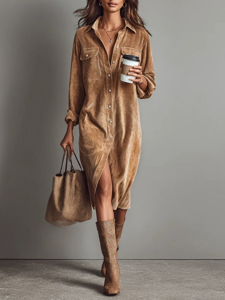 Elise™ Soft Corduroy Dress