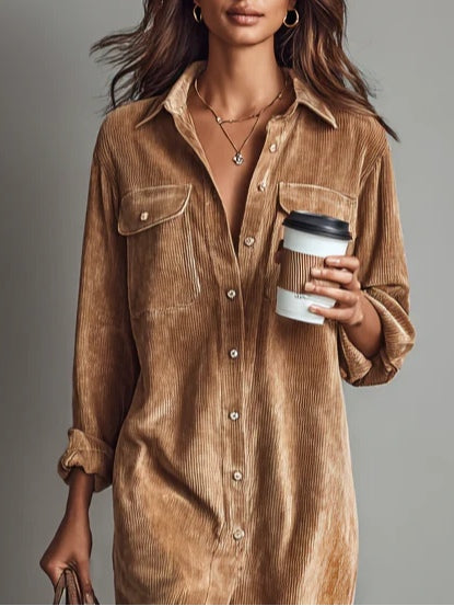 Elise™ Soft Corduroy Dress