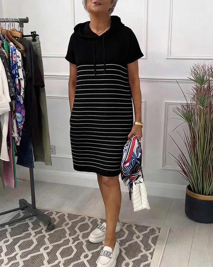 Gavellea™ | Striped Hooded Casual Dress