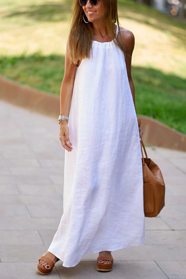 Shaira | Linen Maxi Dress