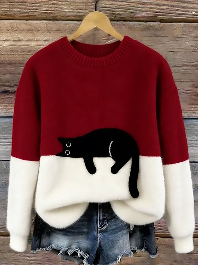 Luna™ | Cat Print Sweatshirt
