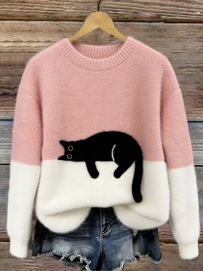 Luna™ | Cat Print Sweatshirt