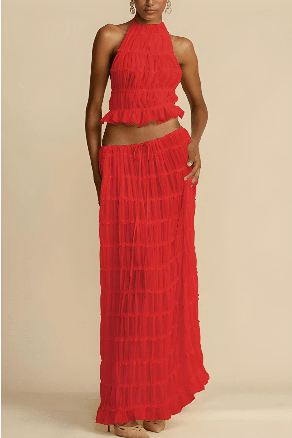 Arabella™ | Elegant Halter Summer Set