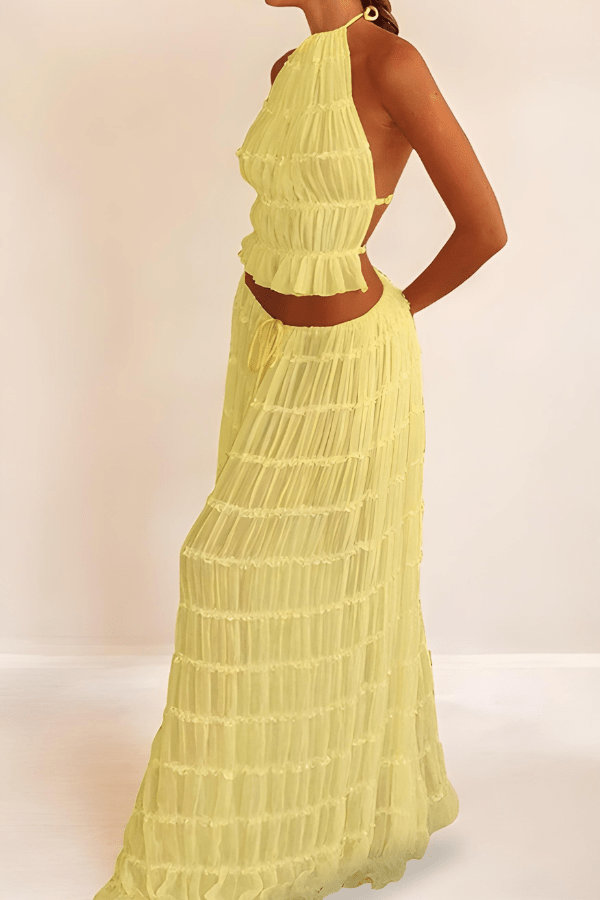 Arabella™ | Elegant Halter Summer Set