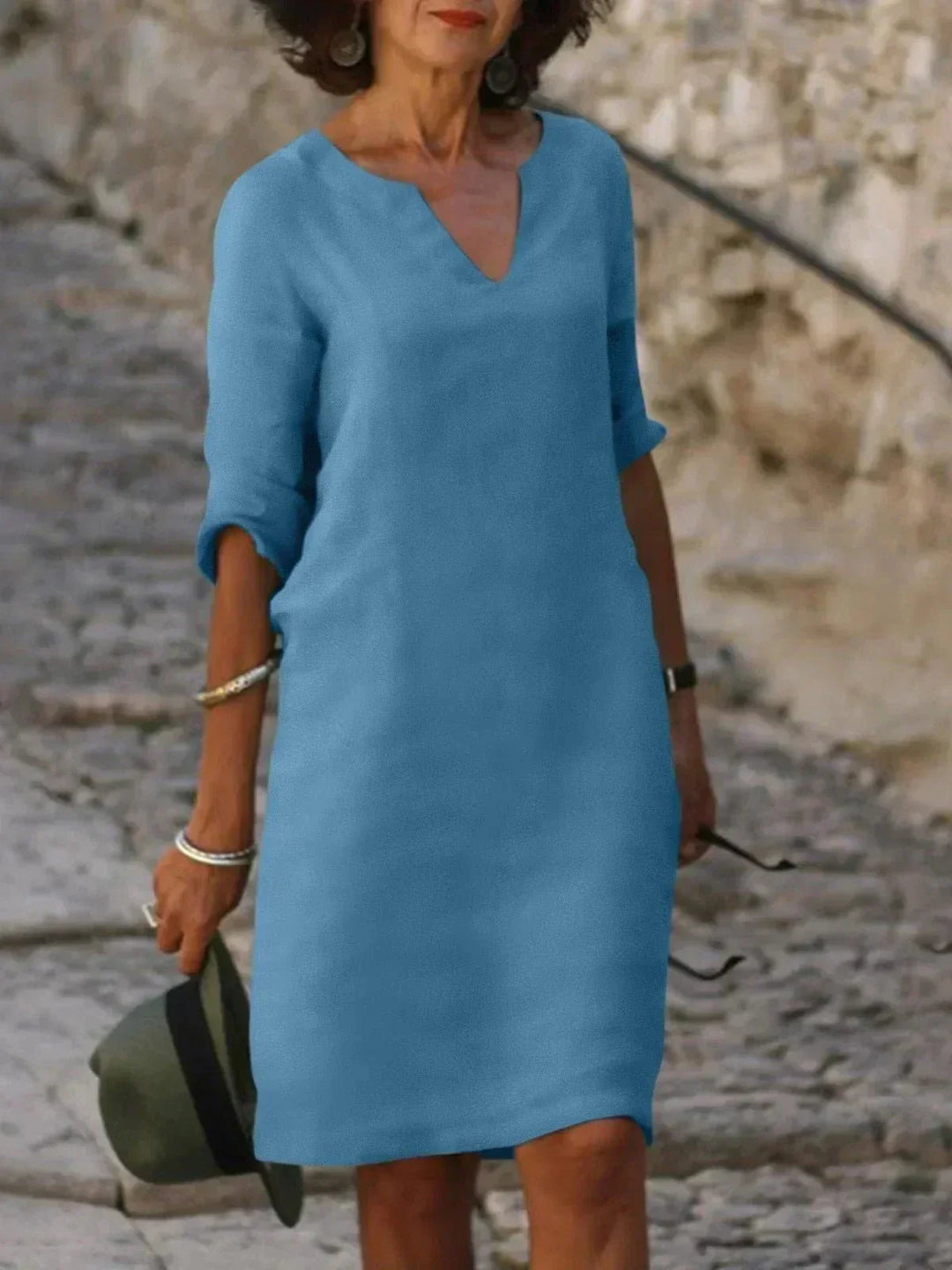 Beth™ | Relaxed V-Neck Dress