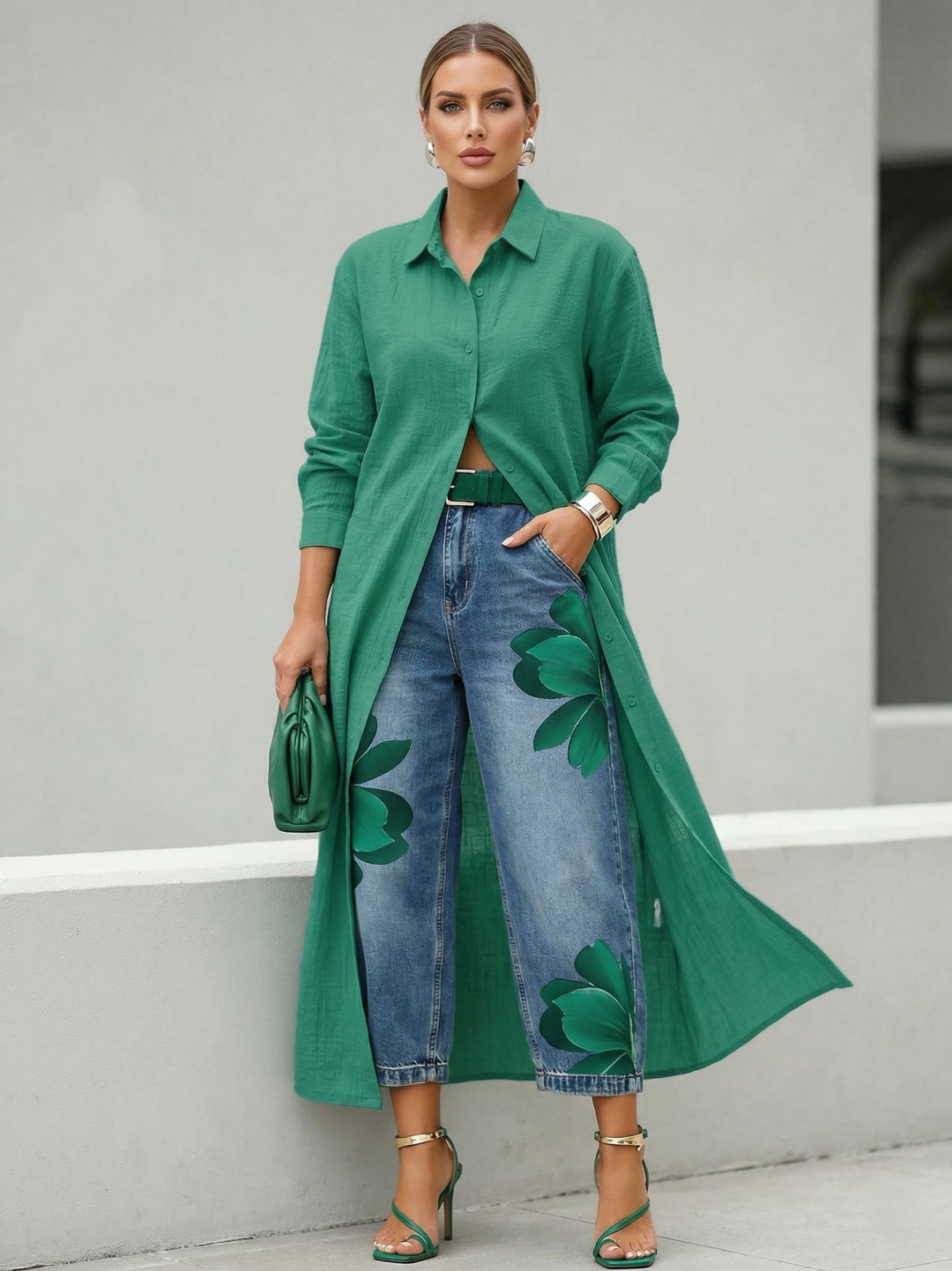 Sophia™ | Elegant Floral Wide-Leg Pants
