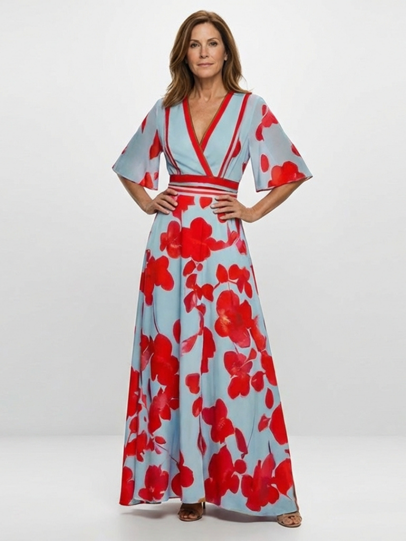 Rose | Elegant Floral Summer Boho Dress