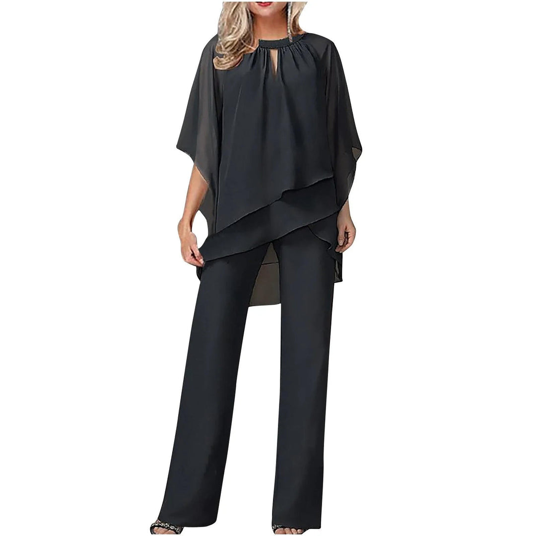 Serena™ | Elegant Chiffon Festive Pantsuit
