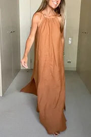 Shaira | Linen Maxi Dress