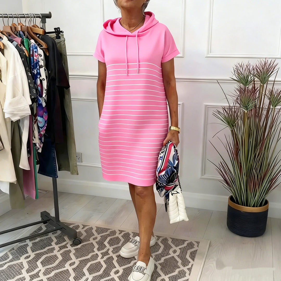Gavellea™ | Striped Hooded Casual Dress