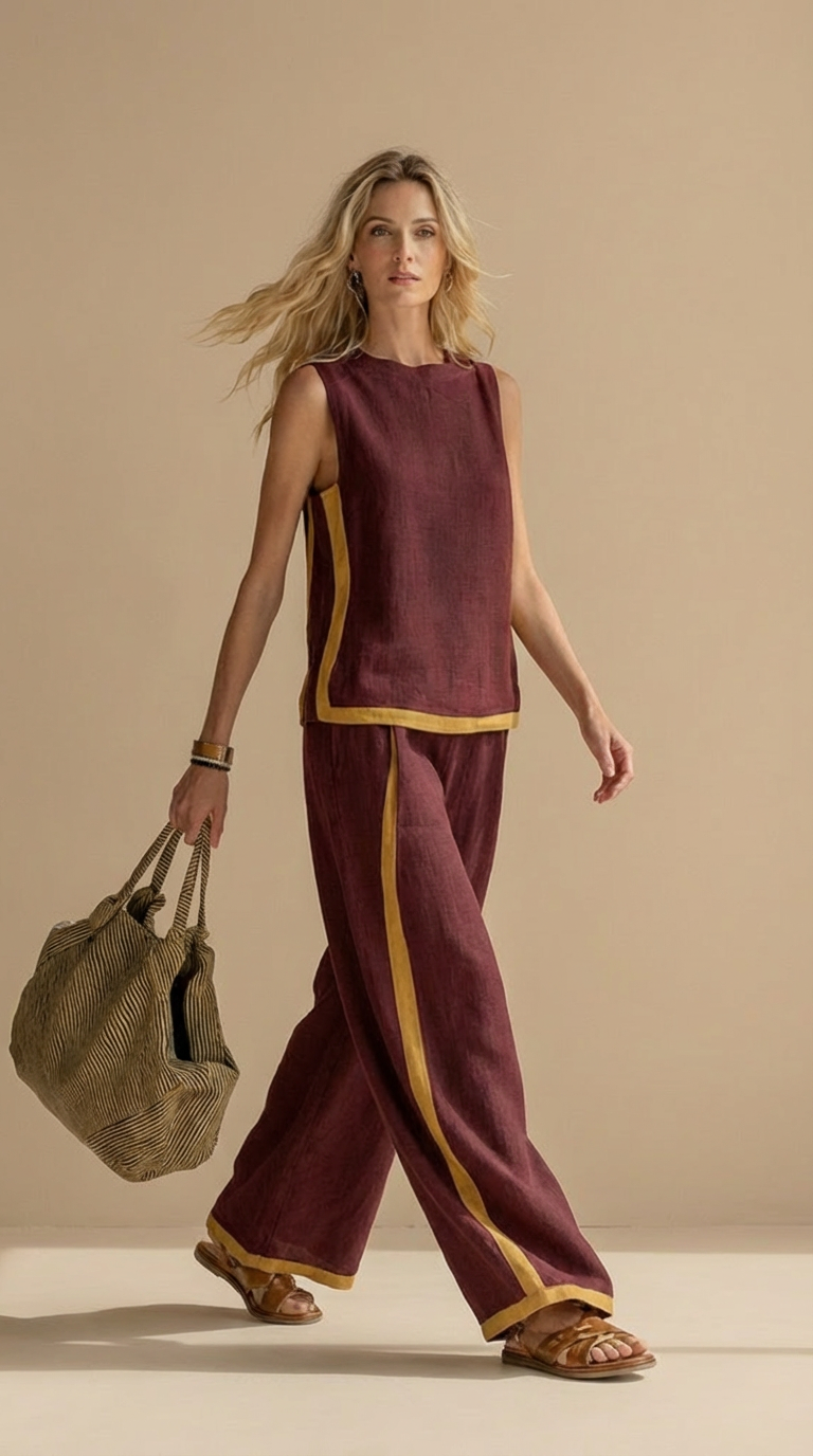 Mia™ | Linen and Cotton Breezy Two-Piece Set