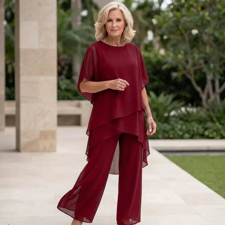 Kimmy™ | Draped Top & Palazzo Pants Set