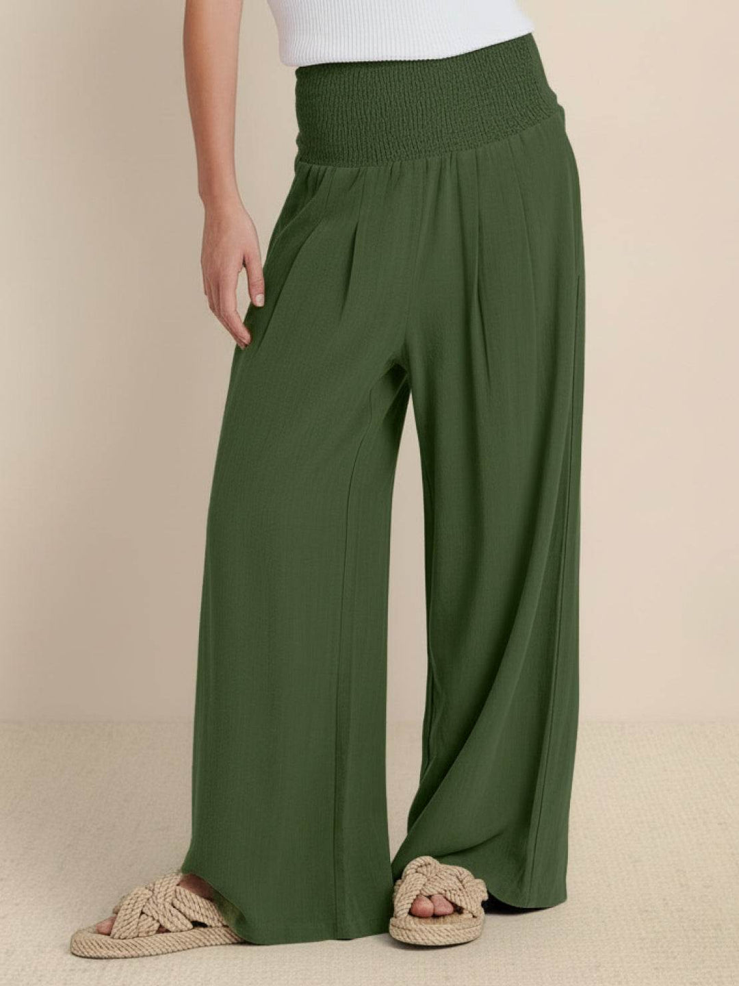 Elizabeth™ |  High-Waist Cotton Linen Palazzo Pants