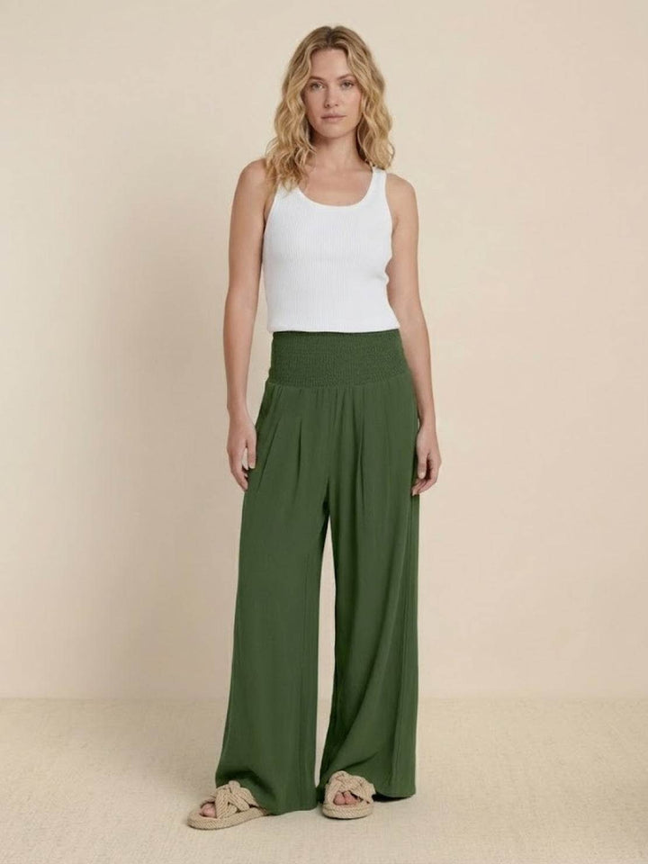 Elizabeth™ |  High-Waist Cotton Linen Palazzo Pants