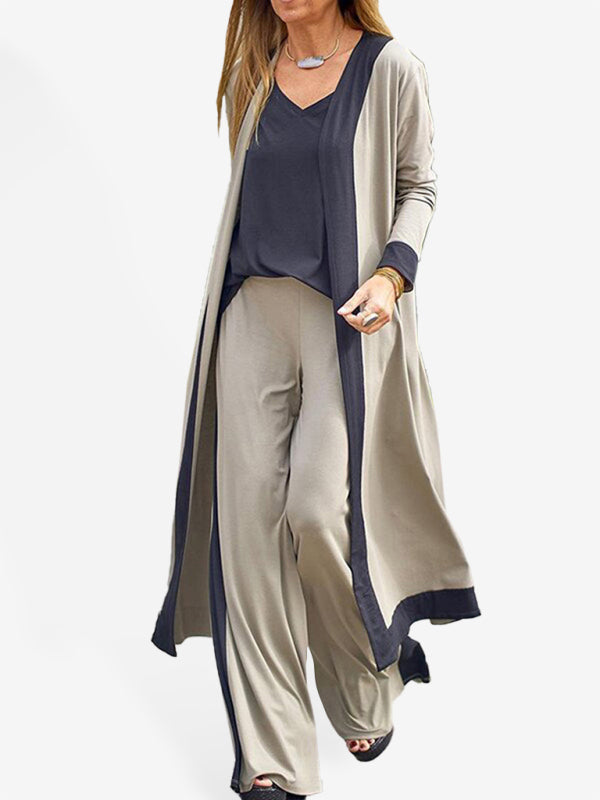 Aveline™ | Contrast Layered Vest & Trousers Set