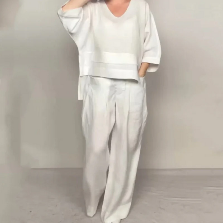 Isabel™ | Relaxed Linen-Cotton Two-Piece Set