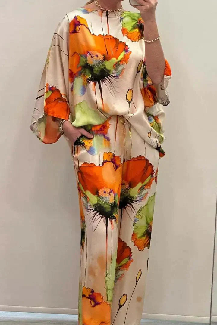 Lieke™ | Elegant Floral Two-Piece Set