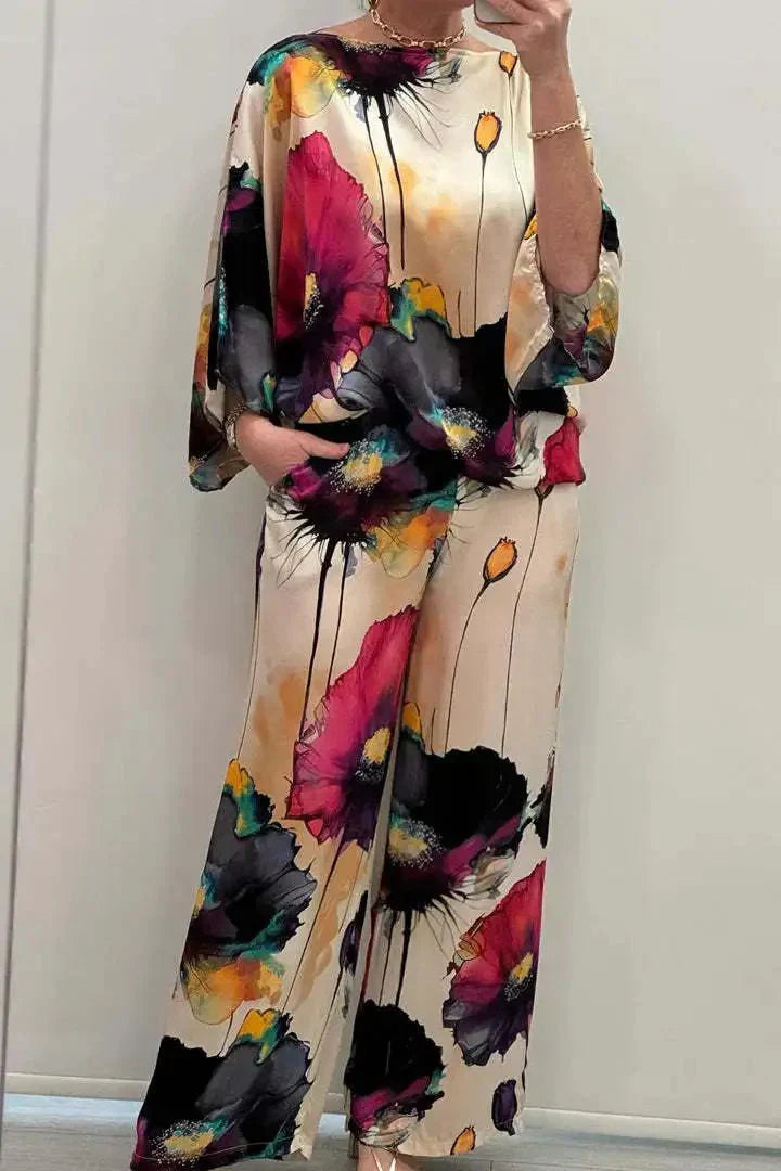 Lieke™ | Elegant Floral Two-Piece Set