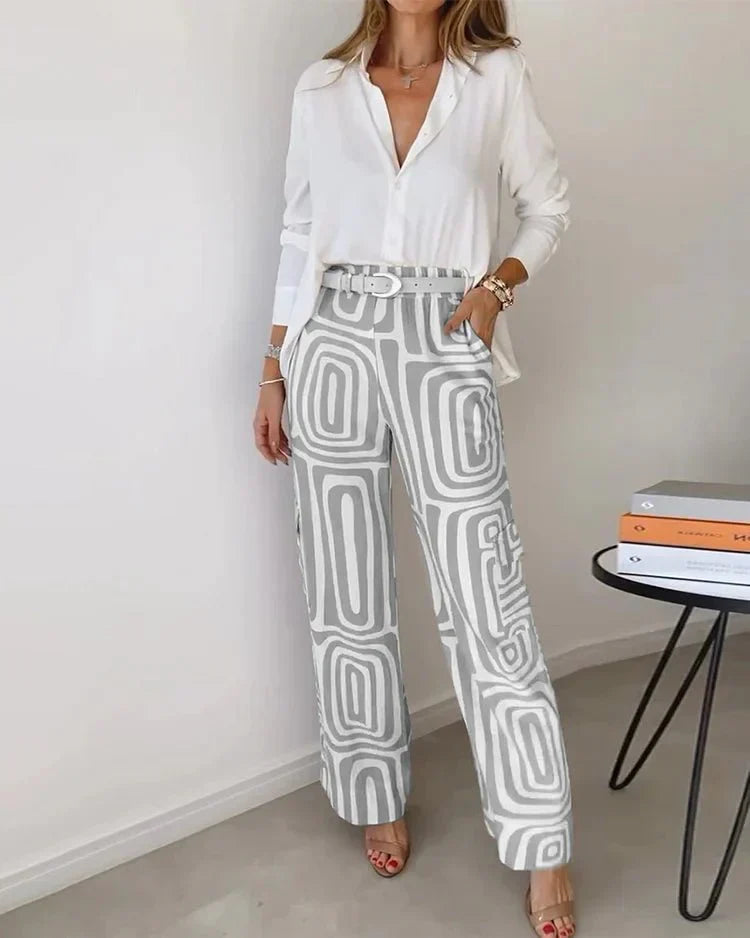Mila™ | Geometric Print Pants Set