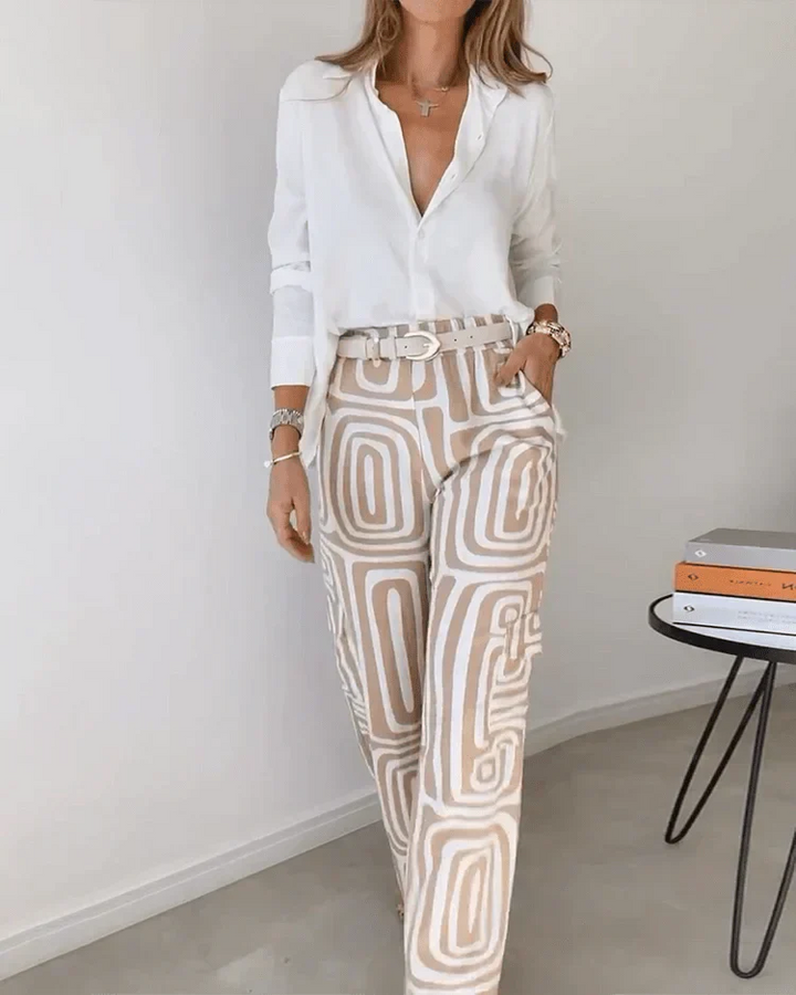 Mila™ | Geometric Print Pants Set